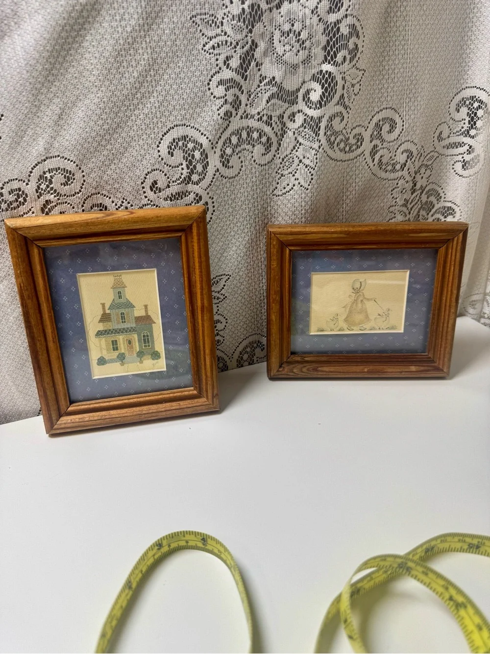 Vintage Muko County Folk Art Framed Prints, Set of 2. 1980’s Folk Art